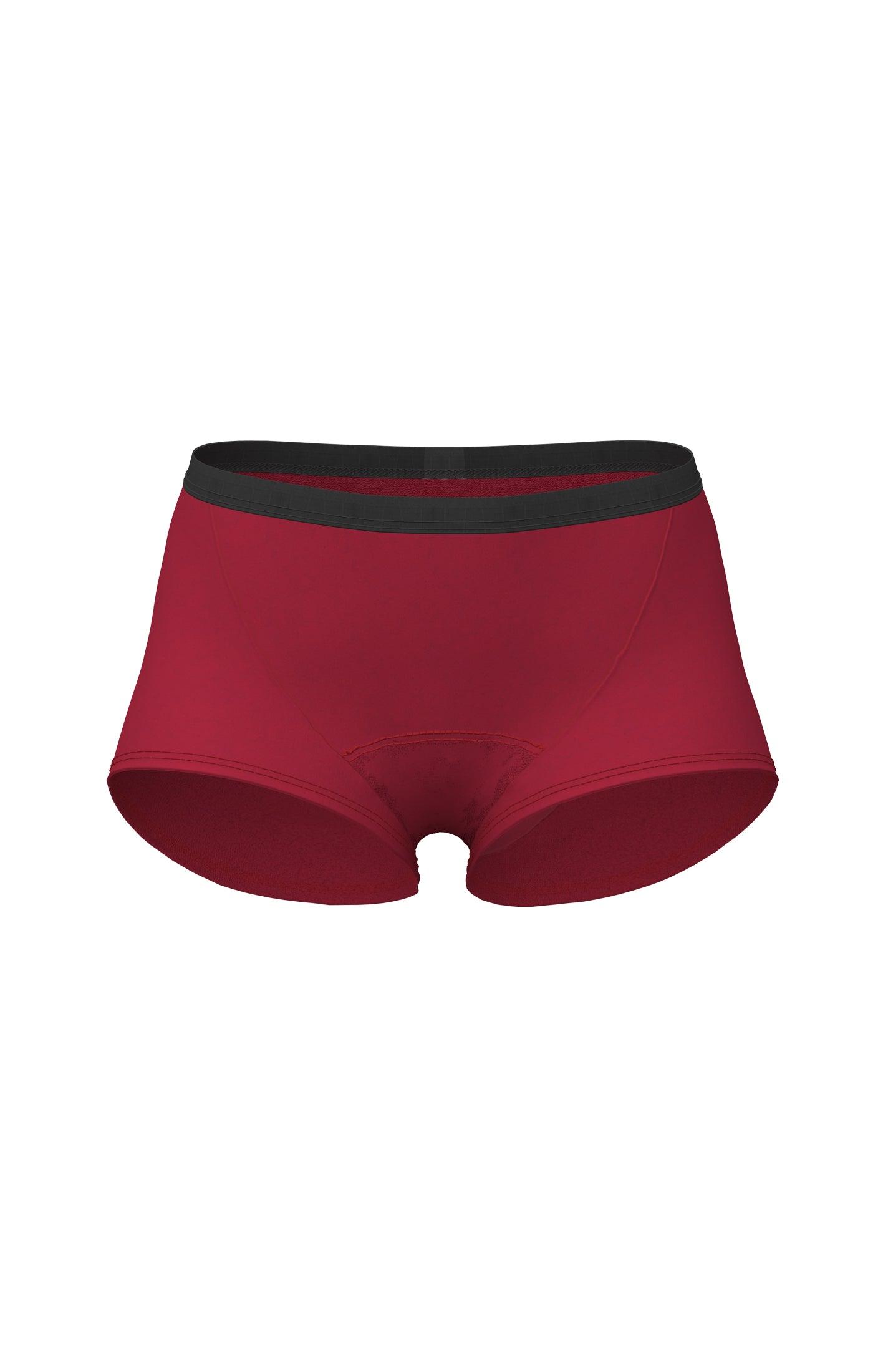 Foundation Boxer Brief - Damen-Unterhose mit Radeinsatz - Cherry