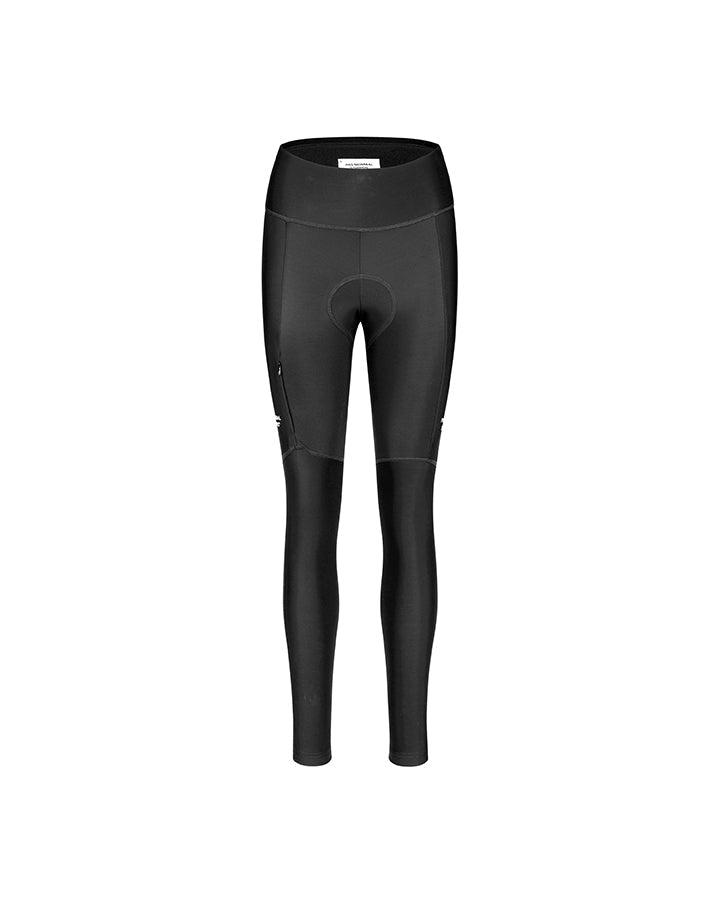 Women's Essential Thermal Long Thights - Damen trägerlose Radhose lang - Black