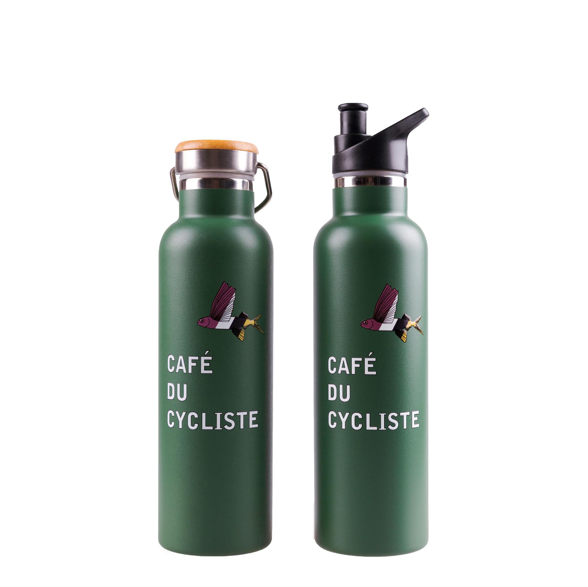 Flask - Flying Fish Stainless Steel Bottle - Dark Green