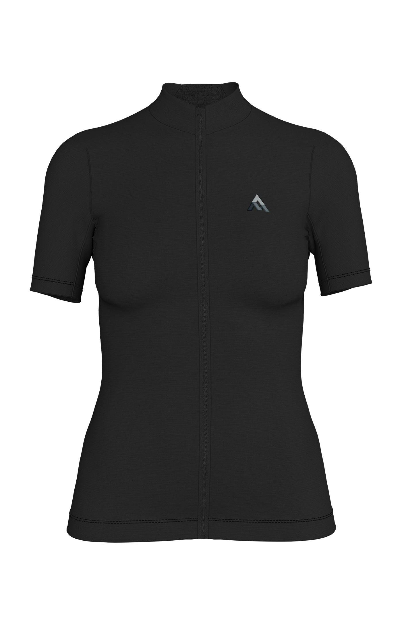 Ashlu - Women's short sleeve merino jersey - Black